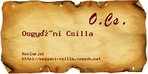 Osgyáni Csilla névjegykártya